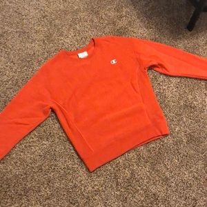 Champion orange crew neck